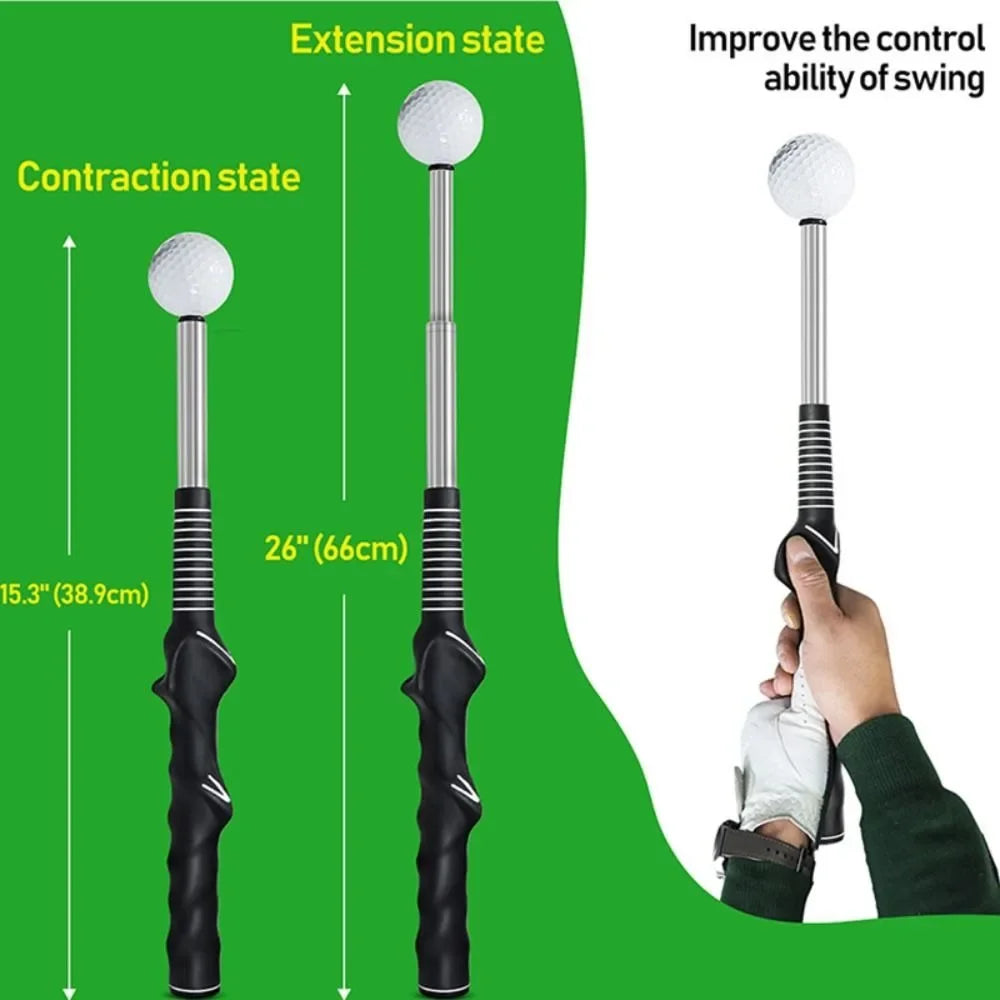 Tempo & Strength Swing Trainer | Retractable Feedback Grip
