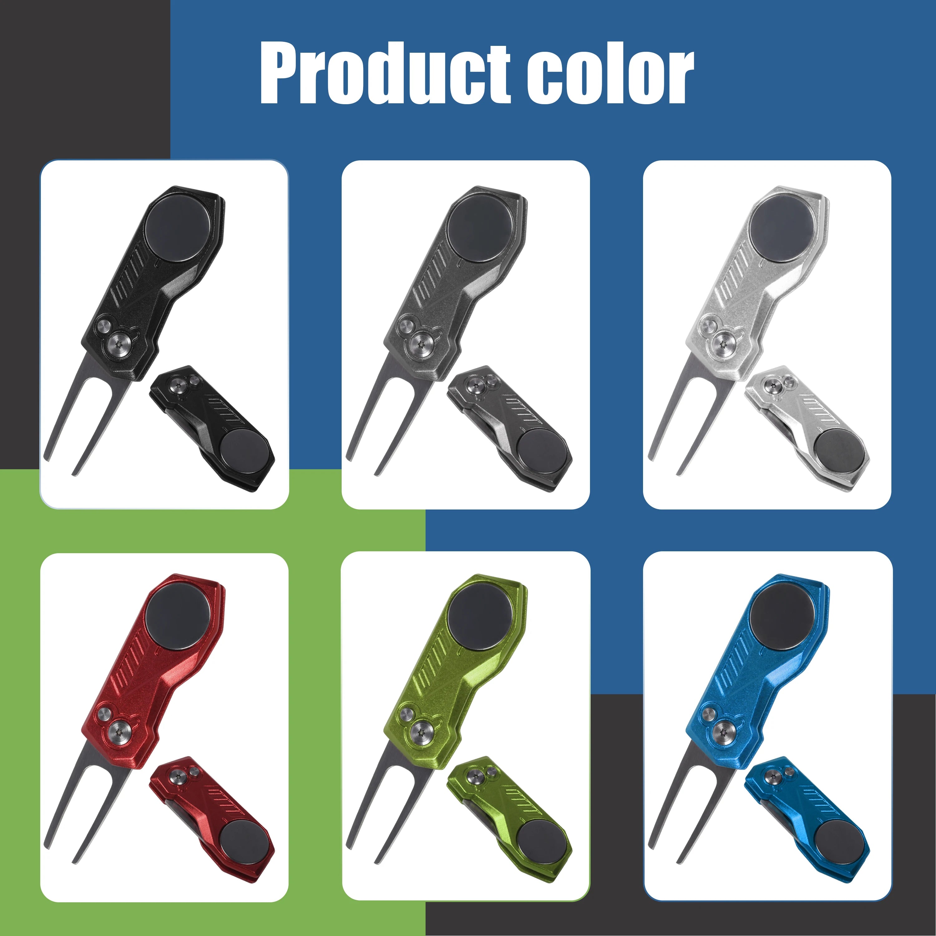 Foldable Pitchfork Divot Tool with Ball Marker | Course Care