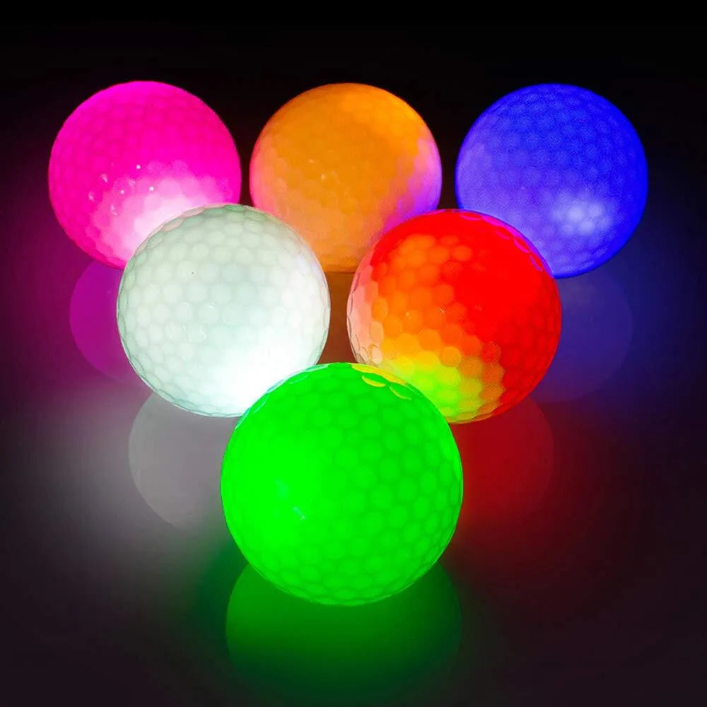 NightGlow LED Golf Balls — 5-Pack, Glows on Impact, Night Golf