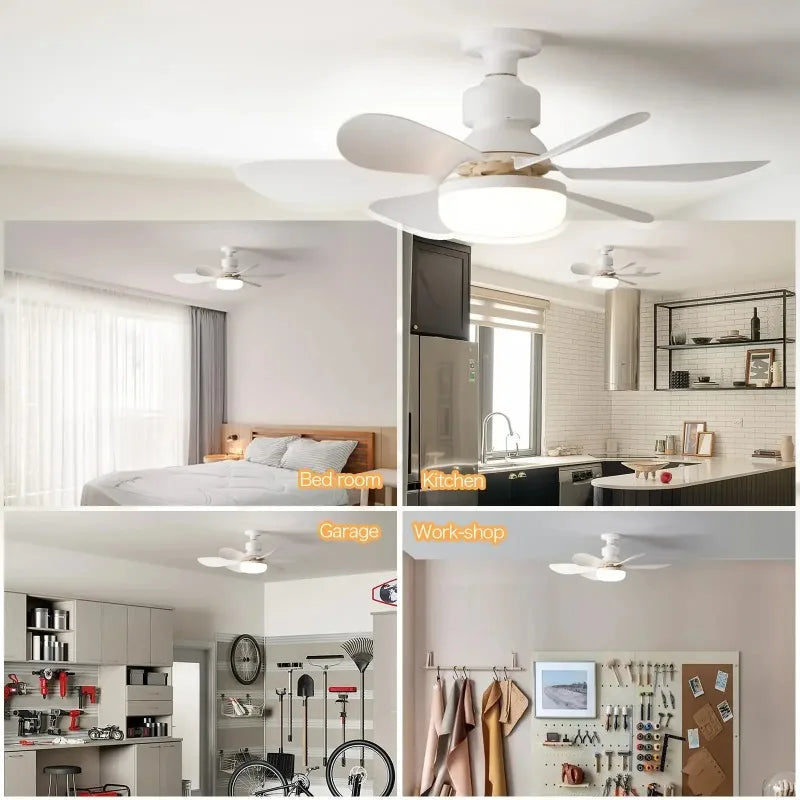 30W LED Ceiling Fan Light with Remote — Dimmable