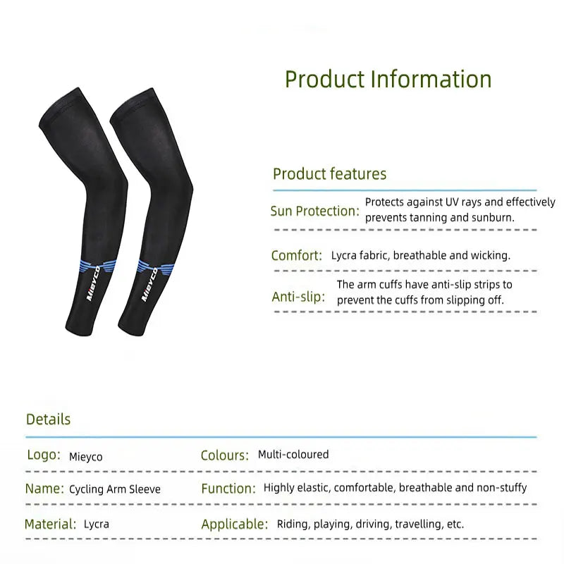 SolarShield UPF 50+ Sun Sleeves — Blocks 98% UV, Ice Silk Cooling