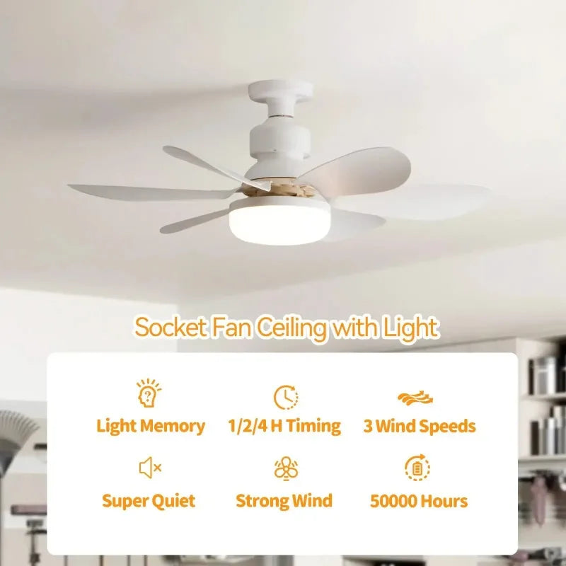 30W LED Ceiling Fan Light with Remote — Dimmable
