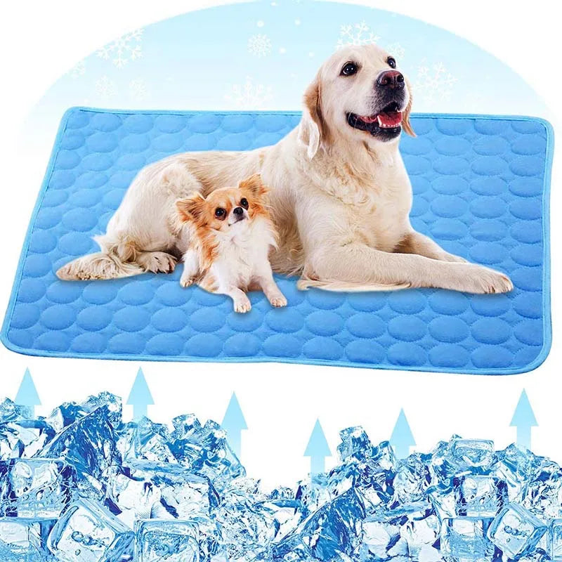 Cool Paws Ice-Silk Pet Mat — Breathable Cooling Bed for Dogs & Cats