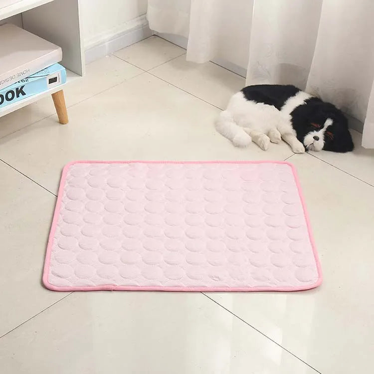 Cool Paws Ice-Silk Pet Mat — Breathable Cooling Bed for Dogs & Cats