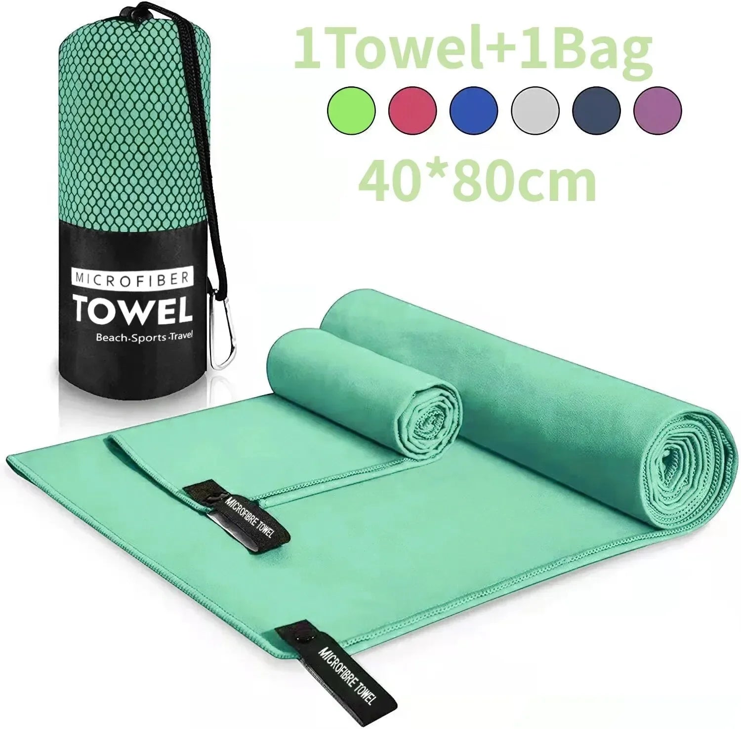 Quick-Dry Microfiber Sports Towel — Gym, Beach & Travel
