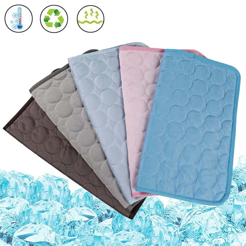 Cool Paws Ice-Silk Pet Mat — Breathable Cooling Bed for Dogs & Cats