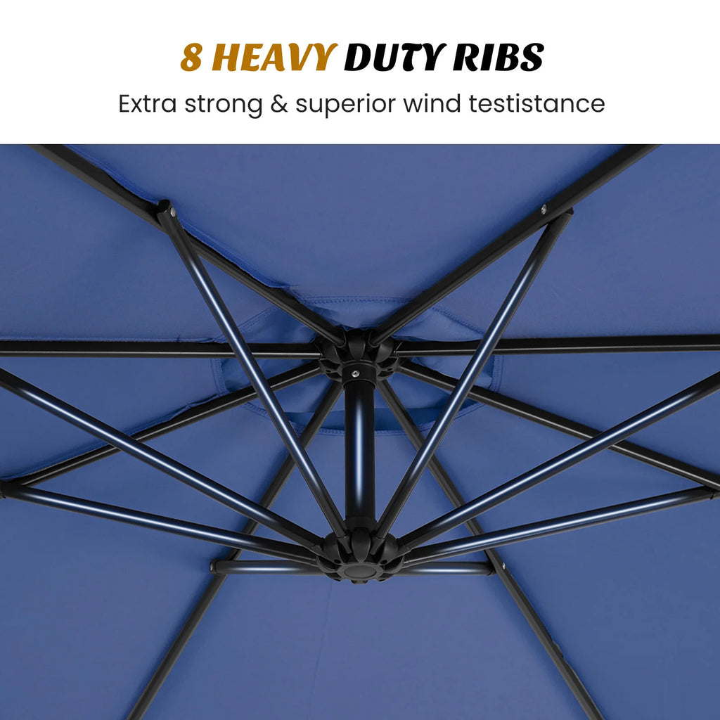 10ft Cantilever Patio Umbrella — UV-Protected Garden Shade