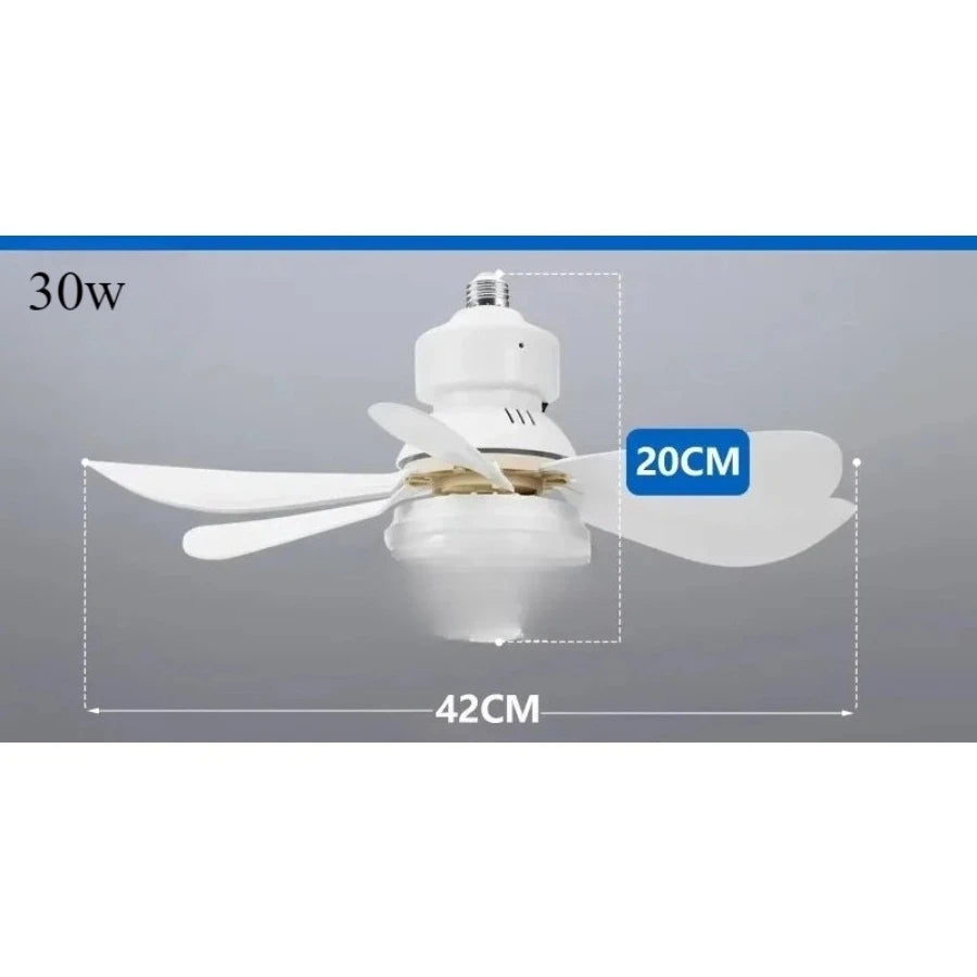 30W LED Ceiling Fan Light with Remote — Dimmable