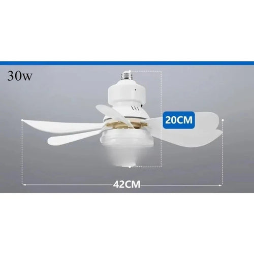 30W LED Ceiling Fan Light with Remote — Dimmable