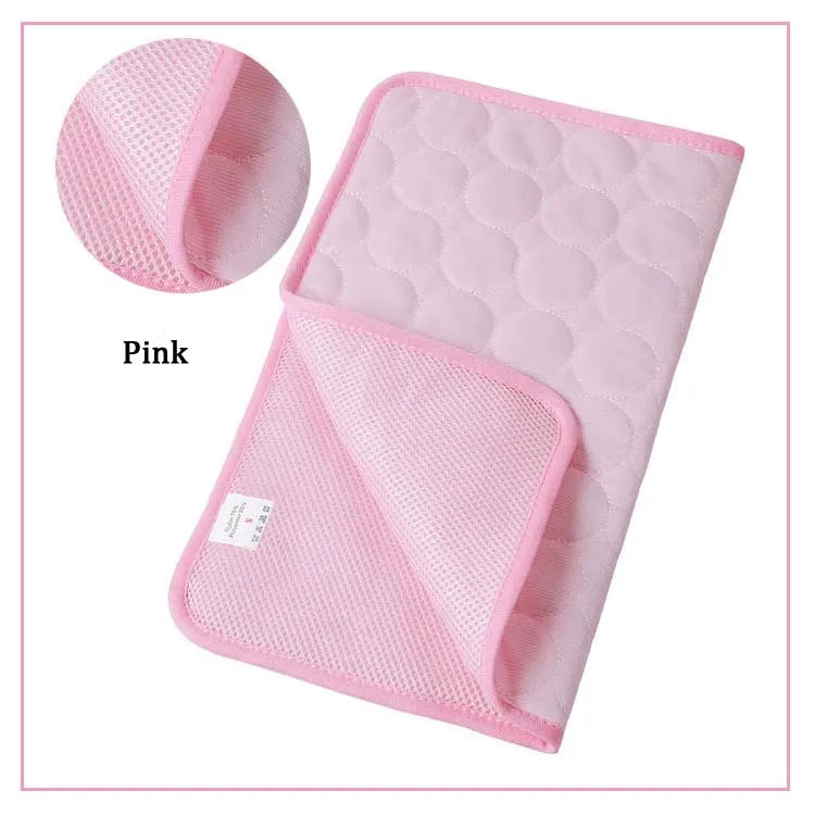 Cool Paws Ice-Silk Pet Mat — Breathable Cooling Bed for Dogs & Cats