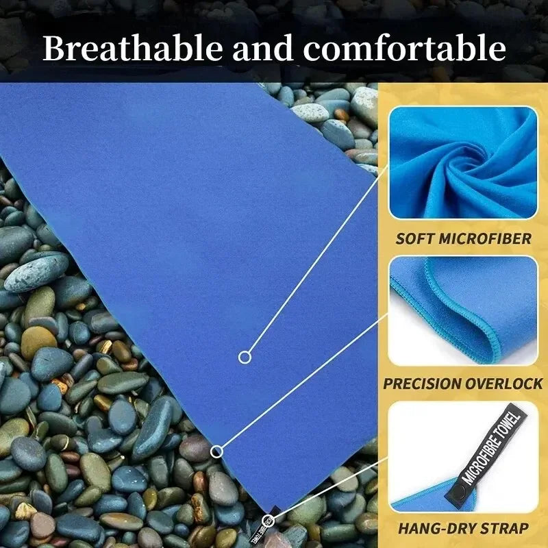 Quick-Dry Microfiber Sports Towel — Gym, Beach & Travel
