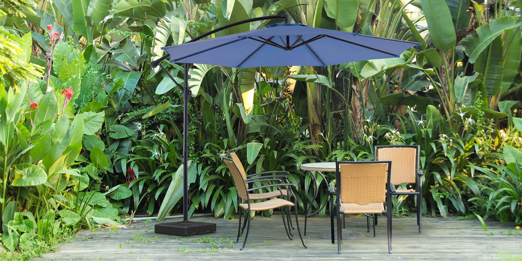 10ft Cantilever Patio Umbrella — UV-Protected Garden Shade