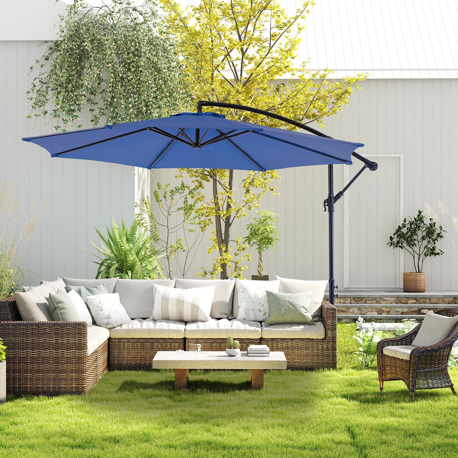 10ft Cantilever Patio Umbrella — UV-Protected Garden Shade