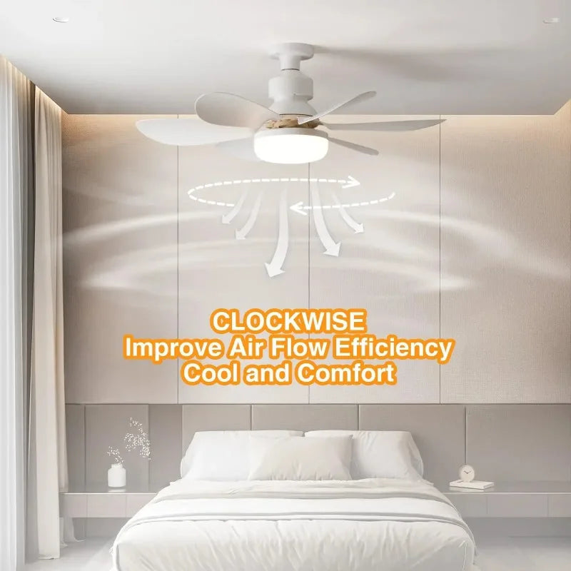 30W LED Ceiling Fan Light with Remote — Dimmable