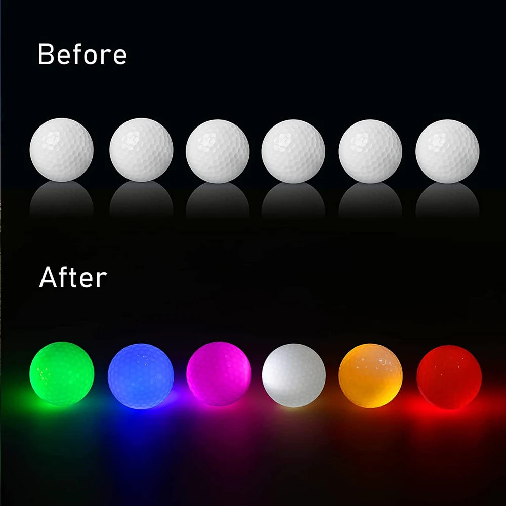NightGlow LED Golf Balls — 5-Pack, Glows on Impact, Night Golf