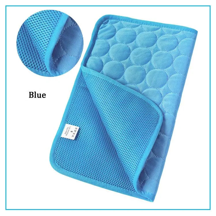 Cool Paws Ice-Silk Pet Mat — Breathable Cooling Bed for Dogs & Cats