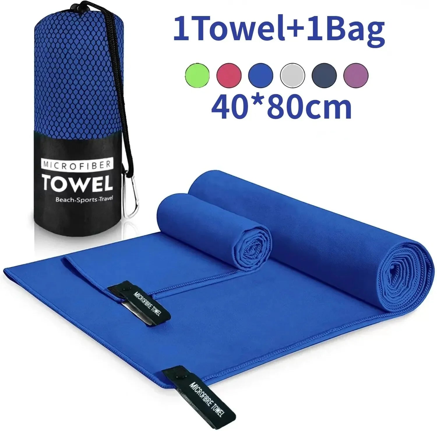 Quick-Dry Microfiber Sports Towel — Gym, Beach & Travel