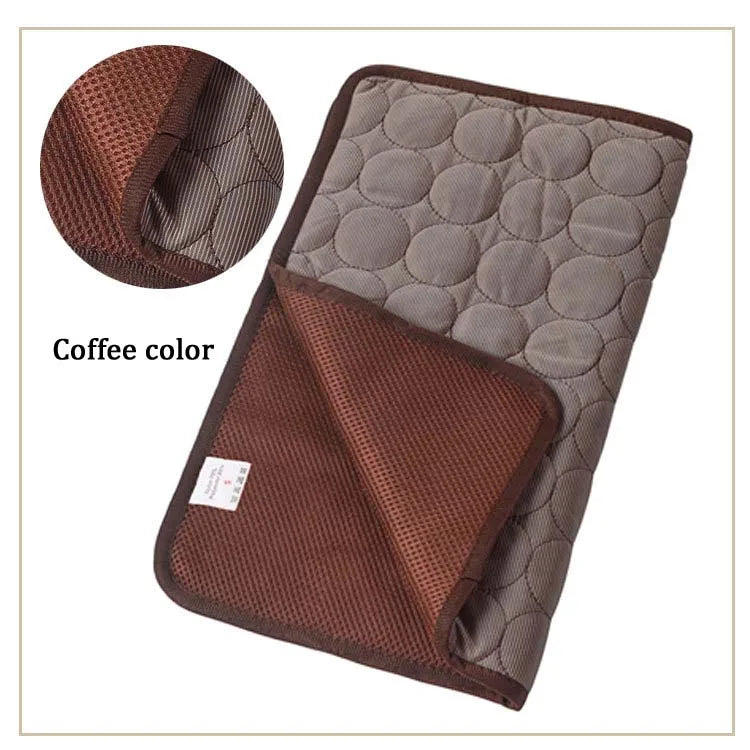 Cool Paws Ice-Silk Pet Mat — Breathable Cooling Bed for Dogs & Cats