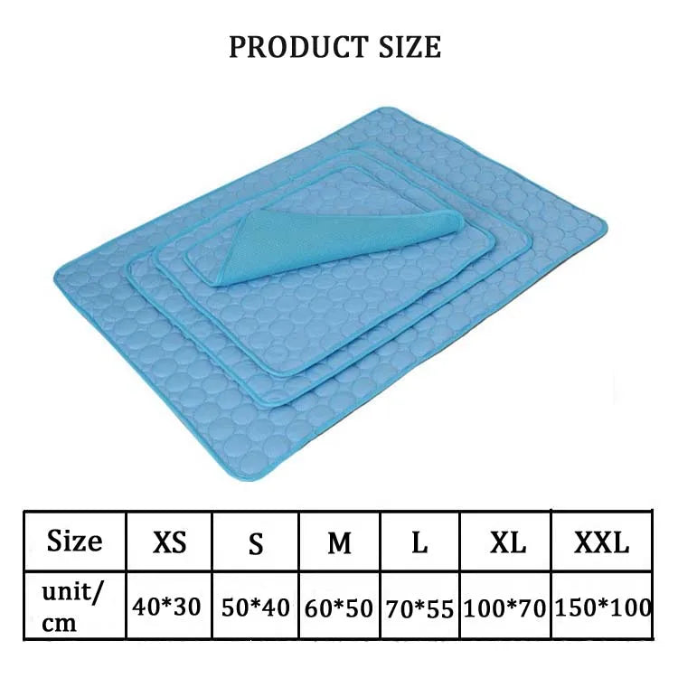 Cool Paws Ice-Silk Pet Mat — Breathable Cooling Bed for Dogs & Cats