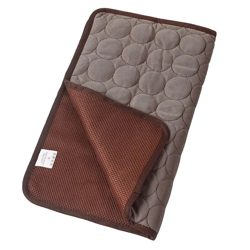 Cool Paws Ice-Silk Pet Mat — Breathable Cooling Bed for Dogs & Cats