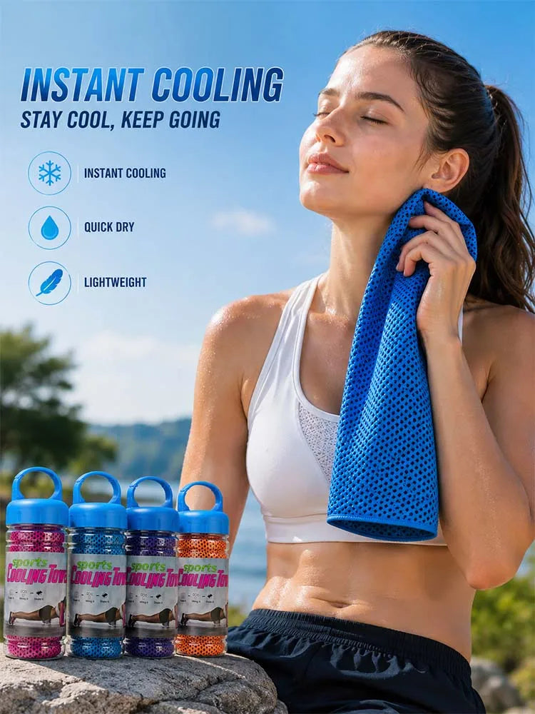 Instant-Cool Sports Towel Set — Ice-Cold Relief on the Go