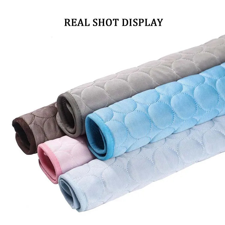 Cool Paws Ice-Silk Pet Mat — Breathable Cooling Bed for Dogs & Cats
