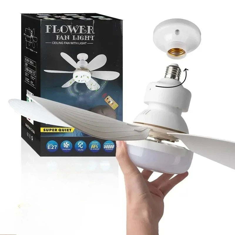 30W LED Ceiling Fan Light with Remote — Dimmable