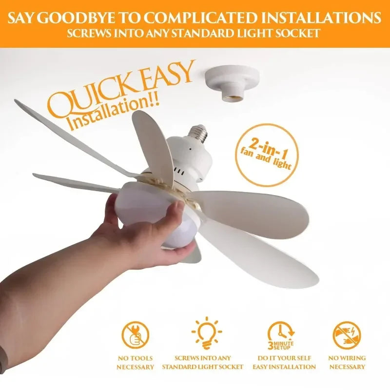30W LED Ceiling Fan Light with Remote — Dimmable
