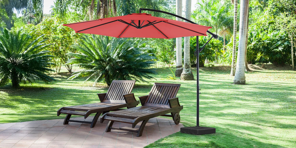 10ft Cantilever Patio Umbrella — UV-Protected Garden Shade