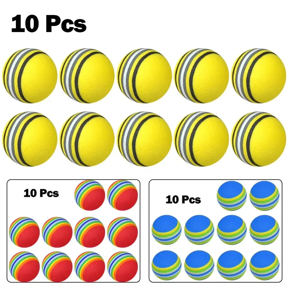 SwingsSoft Foam Practice Balls — 10-Pack, Indoor & Garden Safe