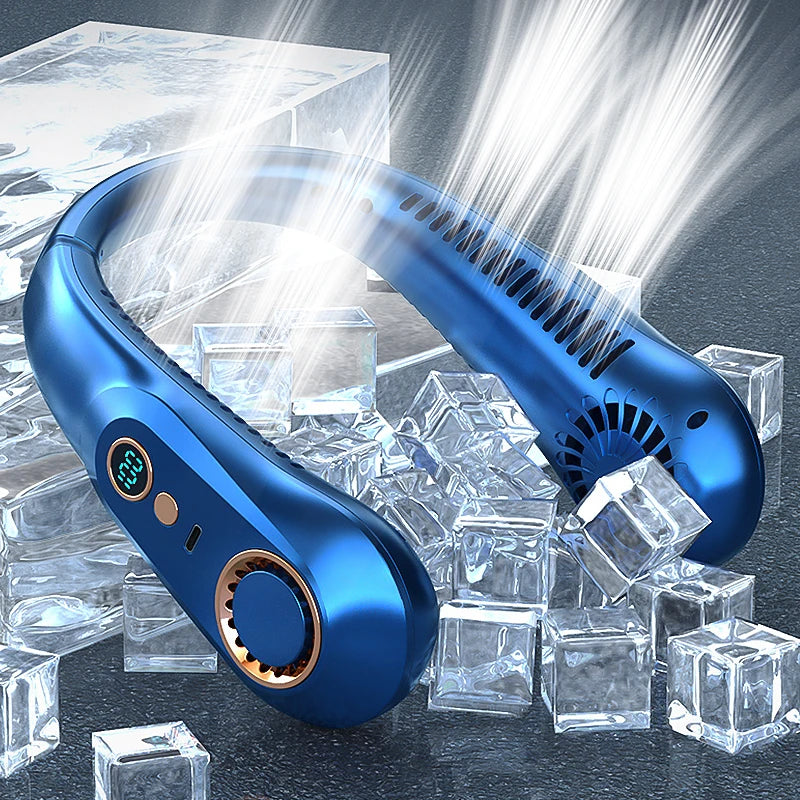 BreezeFlow Pro Bladeless Neck Fan | Hands-Free Personal Cooling | 8hr Battery | Festival, Sport & Travel