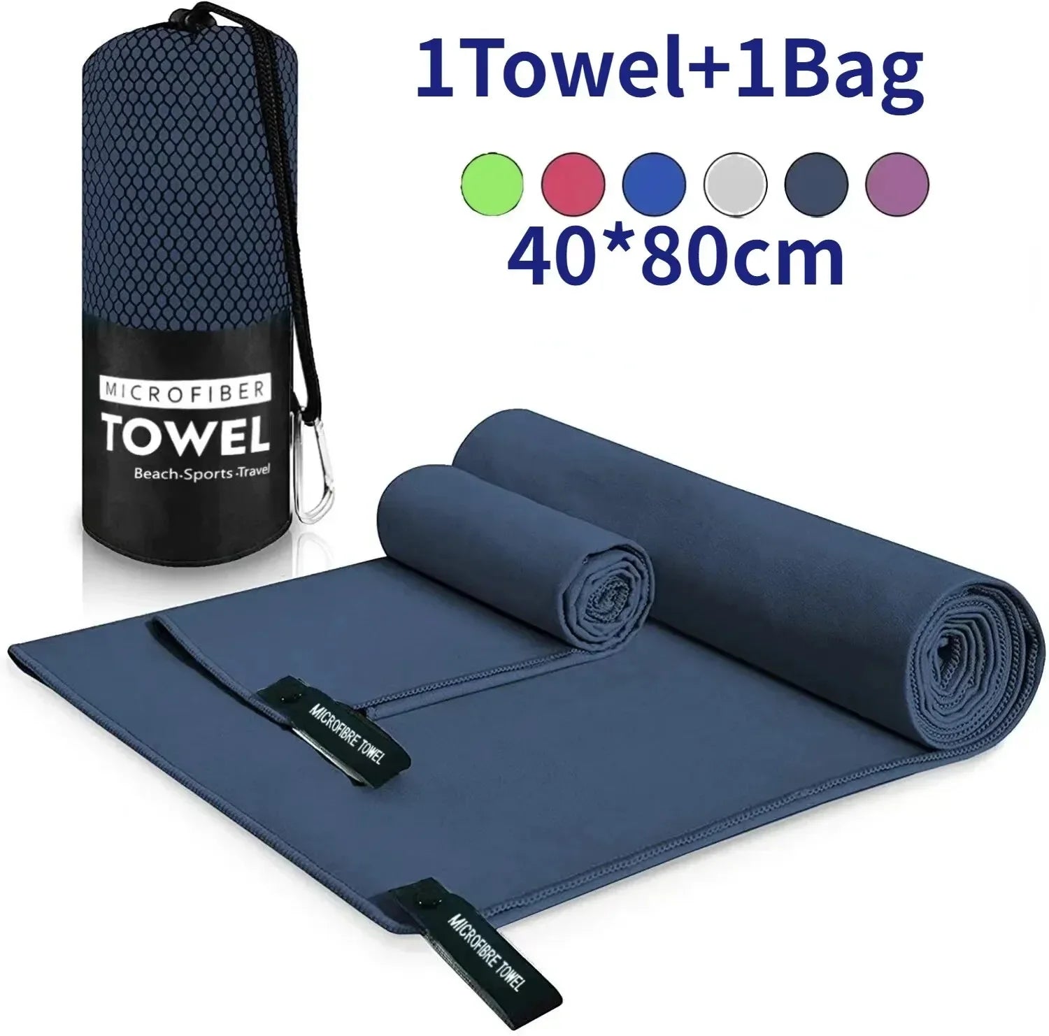 Quick-Dry Microfiber Sports Towel — Gym, Beach & Travel