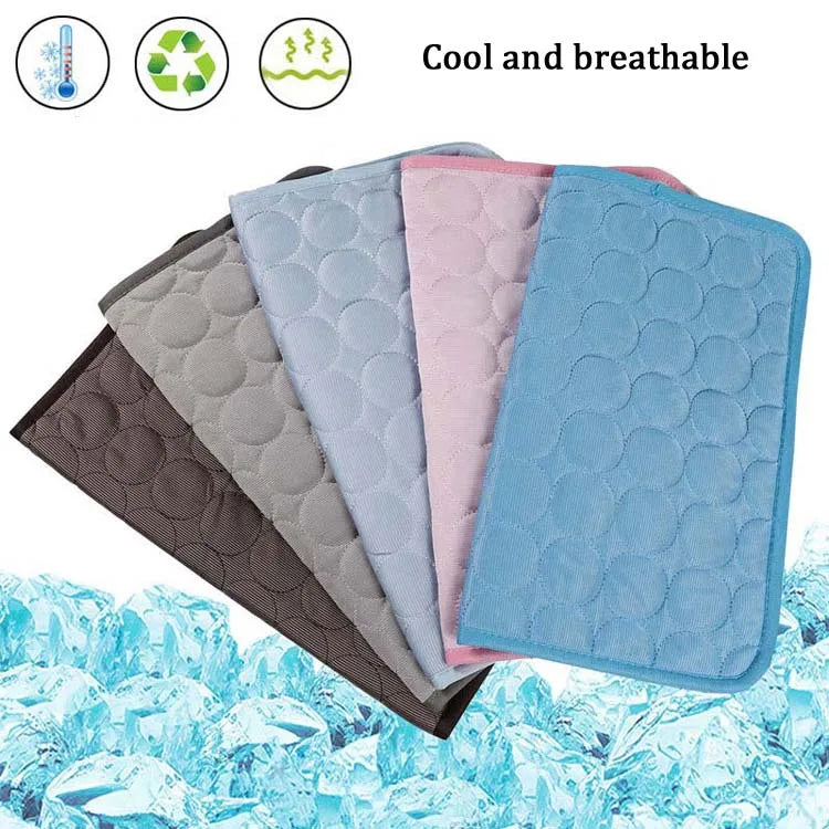 Cool Paws Ice-Silk Pet Mat — Breathable Cooling Bed for Dogs & Cats