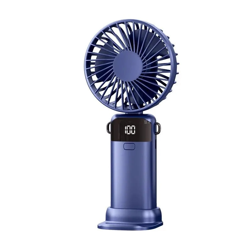 Rechargeable Neck & Handheld Fan — 5-Speed Portable Cooling